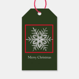ギフトラベルメリークリスマスベントレースノーフレーク ギフトタグ