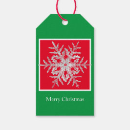 ギフトラベルメリークリスマスベントレースノーフレーク ギフトタグ