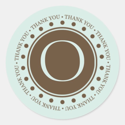 ギフトラベルモノグラムのギフトシール ラウンドシール (正面)