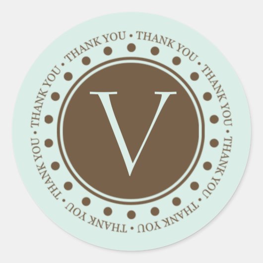 ギフトラベルモノグラムのギフトシール ラウンドシール (正面)