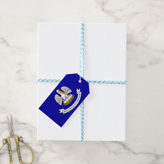 ギフトラベルルイジアナ州旗州(米国) ギフトタグ (より糸つき)