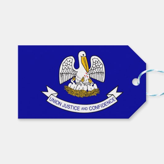 ギフトラベルルイジアナ州旗州(米国) ギフトタグ (正面(横))