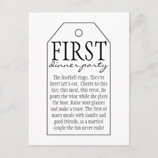 ギフトラベルワインボトル – ファーストディナーパーティー ポストカード