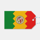 ギフトラベル付きアメリカロサンゼルス国旗 ギフトタグ (正面(横))