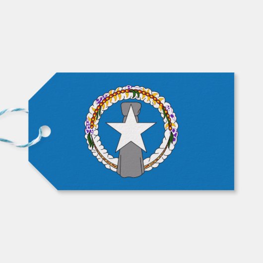 ギフトラベル北マリアナ諸島国旗 ギフトタグ (裏面横)