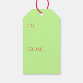 ギフトラベル日本のピンクバンニオングリーン ギフトタグ (裏面)