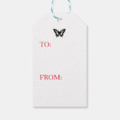 ギフトラベル日本の蝶トワイライトブルー ギフトタグ (裏面)