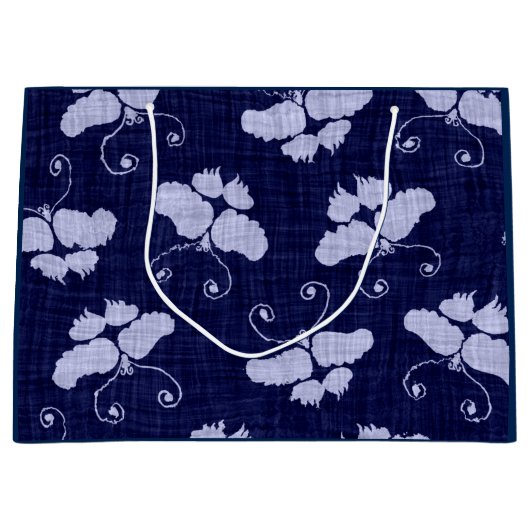 ギフトラベル蝶の青 ラージペーパーバッグ (正面)