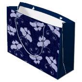 ギフトラベル蝶の青 ラージペーパーバッグ (裏面アングル)