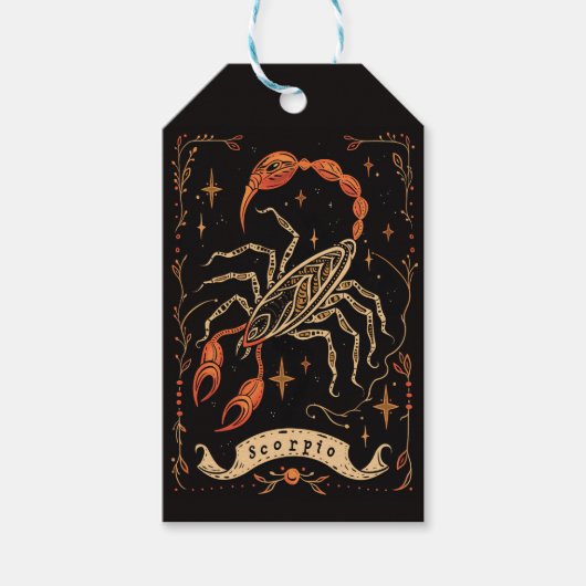 ギフトラベル蠍座天空〔占星術の〕十二宮図アート ギフトタグ (正面)