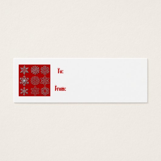 ギフトラベル銀雪片 (正面)
