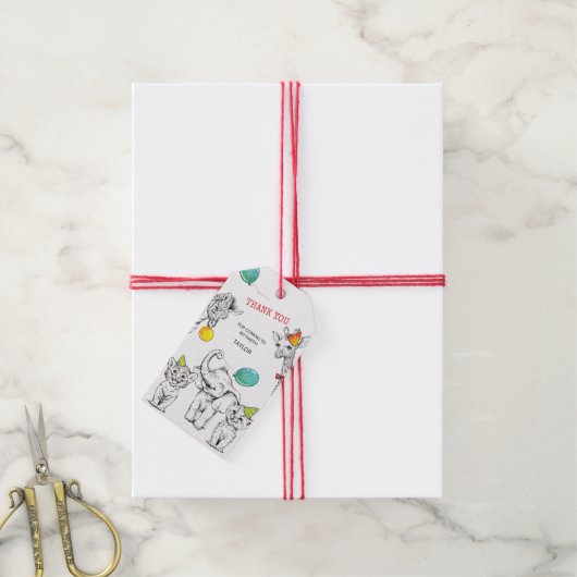 ギフトラベル5周年記念パーティー ギフトタグ (より糸付き)