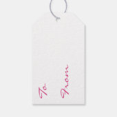 ギフトラベル – おめでとうピンクの足跡 ギフトタグ (裏面)