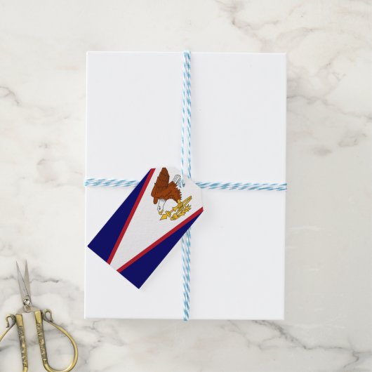 ギフトラベル(アメリカ合衆国サモア州旗) ギフトタグ (より糸つき)