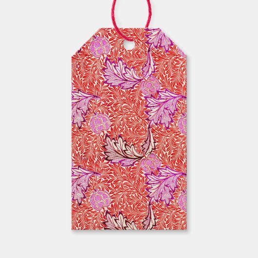 ギフトラベル：ウィリアム・モリス：アップルデザイン ギフトタグ (正面)