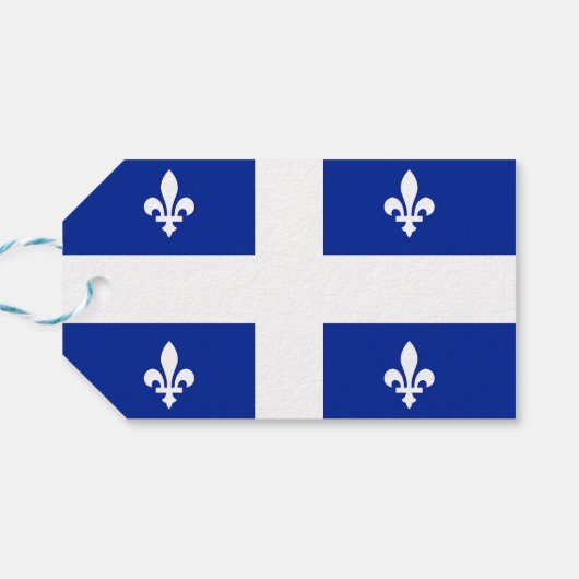 ギフトラベル(カナダ、ケベック州旗) ギフトタグ (裏面横)