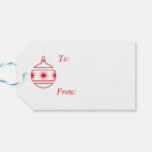 ギフトラベル – クリスマスのラウンドデコレーション ギフトタグ (裏面横)