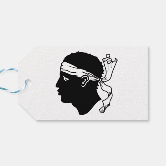 ギフトラベル(コルシカ国旗、フランス) ギフトタグ (裏面横)