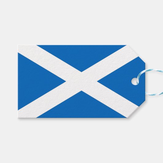 ギフトラベル(スコットランド国旗統一された) ギフトタグ (正面(横))