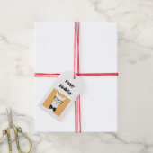 ギフトラベル-ハッピーバースデーおもしろいラマ ギフトタグ (より糸付き)