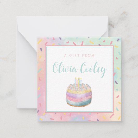 ギフトラベル パーソナライズされた ノートカード (正面)