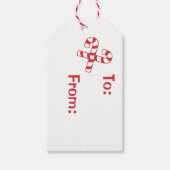 ギフトラベル – レッドキャンディーキャン ギフトタグ (正面)