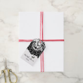 ギフトラベル「愛あり」ブラックレースと名前をカスタムする ギフトタグ (より糸付き)