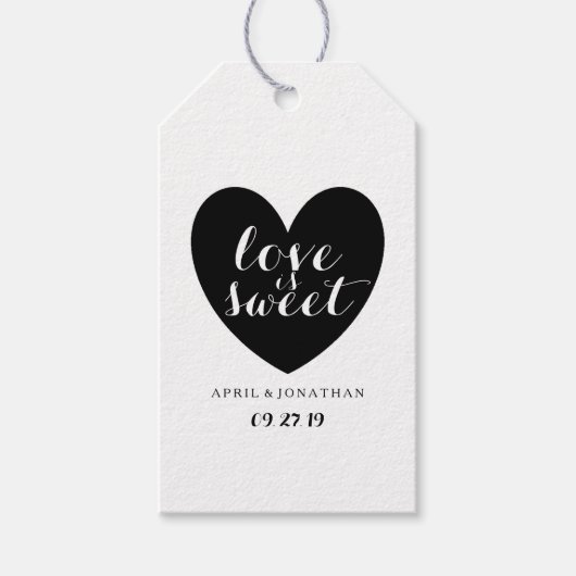 ギフトラベル – 愛は甘い ギフトタグ (正面)