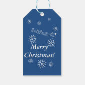 ギフトラベル – 雪片とサンタ ギフトタグ (裏面)