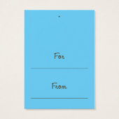 ギフトラベル – 青と茶色 (裏面)