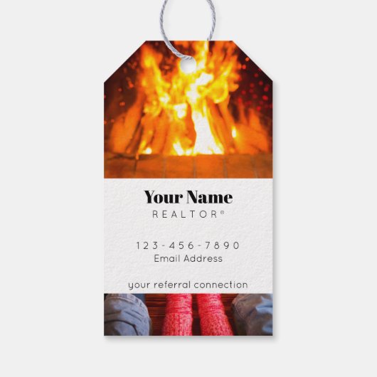 ギフトラベル- 12月 – 暖かく居心地の良い ギフトタグ (裏面)