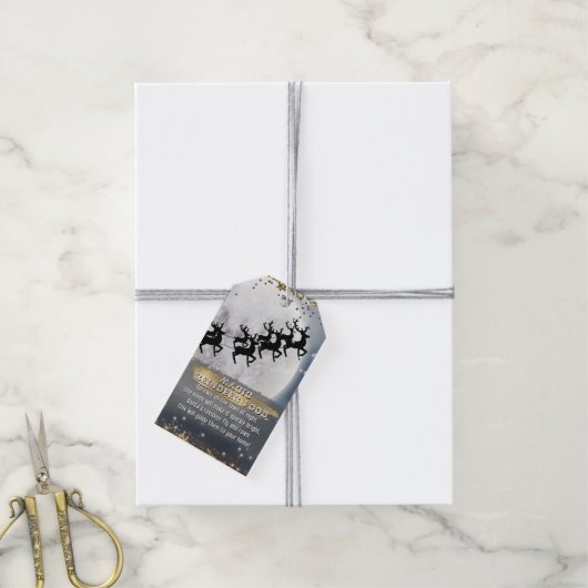 ギフトラベル- 12月 – 魔法トナカイ食品 ギフトタグ (より糸付き)