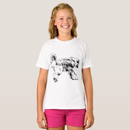 ギフトラン・レトリーバー・アウトラインティー Tシャツ (正面フル)