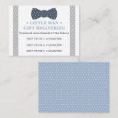 ギフトレジストリカード、小男、ボウタイ エンクロージャーカード (正面/裏面)