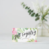 ギフトレジストリスクリプトカラフル水彩の花 エンクロージャーカード (スタンド正面)