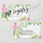 ギフトレジストリスクリプトカラフル水彩の花 エンクロージャーカード (正面/裏面)