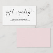 ギフトレジストリハートピンクかわいい女の子の赤ちゃんシャワー エンクロージャーカード (正面/裏面)