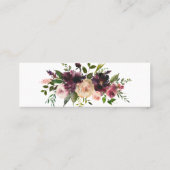 ギフトレジストリブルゴーニュ花金ゴールドエンクロージャカード スキニー名刺 (裏面)