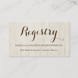 ギフトレジストリ格納装置カード エンクロージャーカード