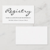 ギフトレジストリ格納装置カード エンクロージャーカード (正面/裏面)