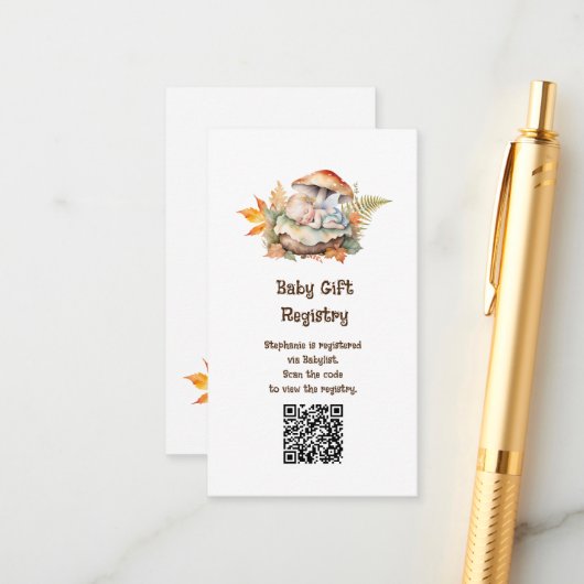 ギフトレジストリQRコードがあなたに会うために魅了 エンクロージャーカード (正面/裏面インサイチュ)
