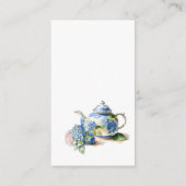 ギフトレジストリQRコードブルーアジサイ赤ちゃんシャワー エンクロージャーカード (裏面)