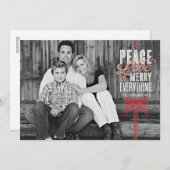 ギフトレッドリボンホリデ包まれたーフォトカード シーズンカード (正面/裏面)