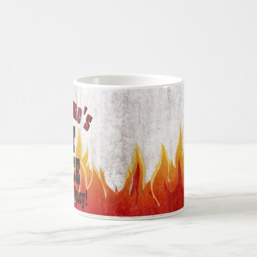 ギフトヴィンテージ炎パーソナライズされたホットソース コーヒーマグカップ (中央)