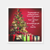 ギフト与えことわざクリスマスカクテル スタンダードカクテルナプキン (正面)