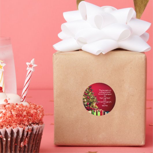 ギフト与えは人間の神のステッカーによって発明さ与えれない ラウンドシール (パーティー)