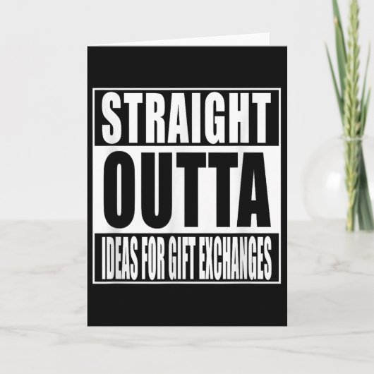 ギフト交換のアイデア満載のTシャツ ホワイト カード (正面)