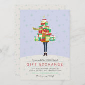 ギフト交換不要品のパーティの招待状 招待状 (正面/裏面)