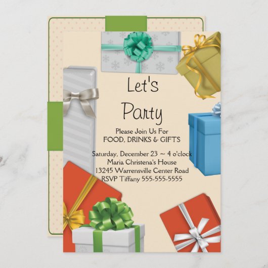 ギフト交換招待状 招待状 (正面/裏面)