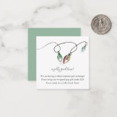 ギフト交換詳細の挿入 ノートカード (正面/裏面インサイチュ)